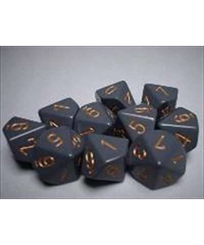 Dice Sets: Opaque Dark Grey with Copper - Ten Sided Die d10 Set (10) $16.47 Game Accessories