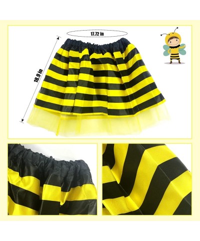 Bee Tutu Costume Kids Bee Bopper Antenna Headband Bee Tentacle Hair Bands and Striped Knee Guards Thigh High Socks for Hallow...