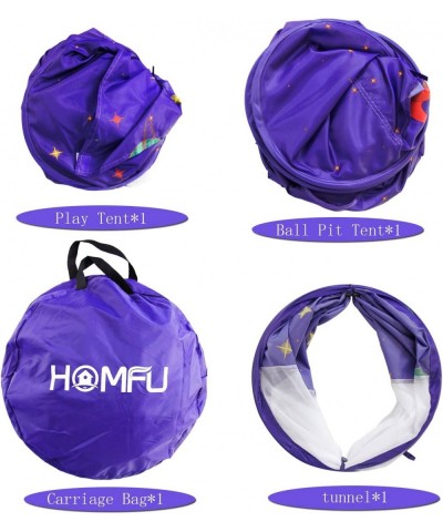 3 in 1 Pop up Tunnel Tent for Kids Play Indoor Outdoor for Children Toddler Boys Girls (Purple-Tent) $73.33 Kids' Play Tents ...