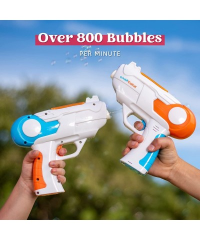 JOYIN 2 Bubble Guns for Kids with 4 Bottles Bubble Solutions (7 oz) Bubble Maker with Music and Light Bubble Machine Party Fa...