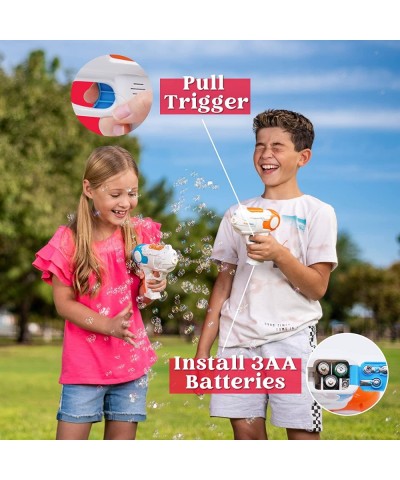 JOYIN 2 Bubble Guns for Kids with 4 Bottles Bubble Solutions (7 oz) Bubble Maker with Music and Light Bubble Machine Party Fa...