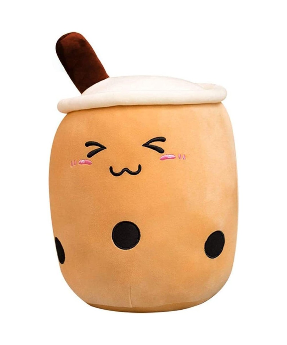 12 inch Plush Boba Tea Cup Toy Bubble Tea Stuffed Plush Toy Gifts for Kids Brown Close Eyes $27.57 Plush Figure Toys