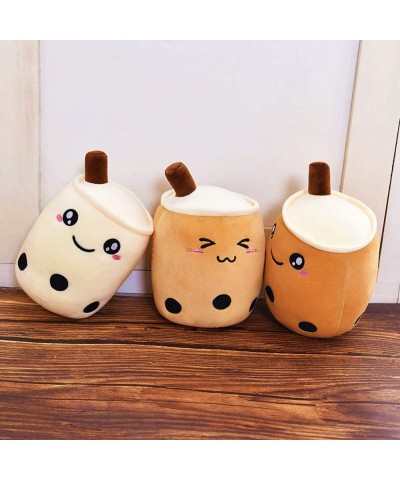 12 inch Plush Boba Tea Cup Toy Bubble Tea Stuffed Plush Toy Gifts for Kids Brown Close Eyes $27.57 Plush Figure Toys