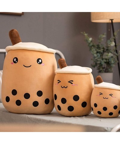 12 inch Plush Boba Tea Cup Toy Bubble Tea Stuffed Plush Toy Gifts for Kids Brown Close Eyes $27.57 Plush Figure Toys