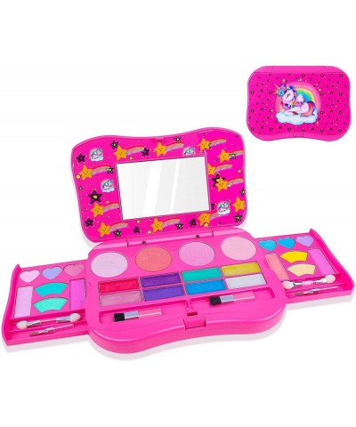 Kids Washable Makeup Kit Fold Out Makeup Palette with Mirror Make Up Toy Cosmetic Kit Gifts for Girls - Safety Tested- Non To...