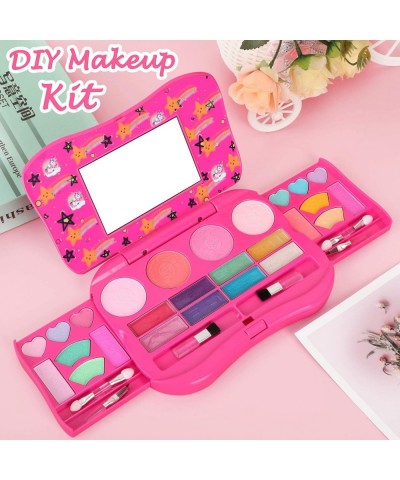 Kids Washable Makeup Kit Fold Out Makeup Palette with Mirror Make Up Toy Cosmetic Kit Gifts for Girls - Safety Tested- Non To...