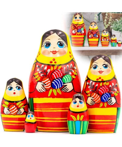 Easter Nesting Dolls Set of 5 pcs - Matryoshka with Easter Eggs - - Easter Gifts - Easter Decor - Easter Decorations - Easter...