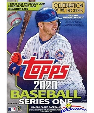 2020 Topps Series 1 MLB Baseball EXCLUSIVE Factory Sealed Retail Box with 98 Cards & SPECIAL Rookie Retrospective Logo Medall...