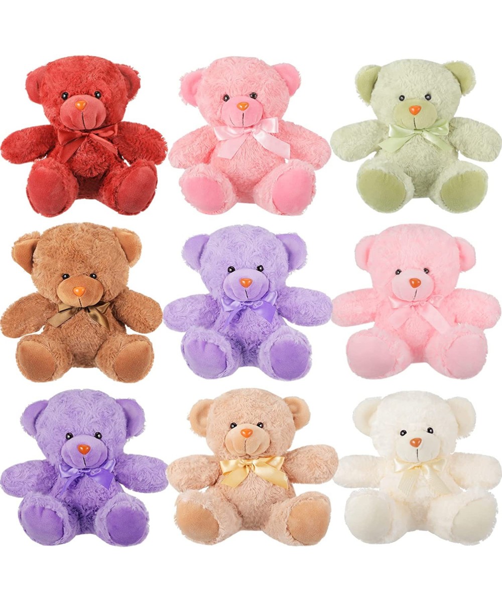 9 Packs Bear Bulk 9 inch Plush Bears Stuffed Animals in 9 Colors Bears Doll for Graduation Birthday Wedding Decorations Party...