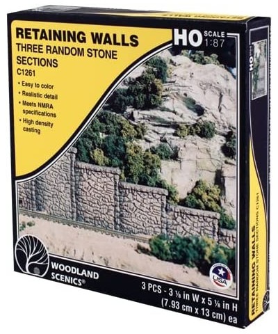 WS 1261 Ho Retaining Wall Random Stone - 3 $32.19 Toy Vehicle Playsets