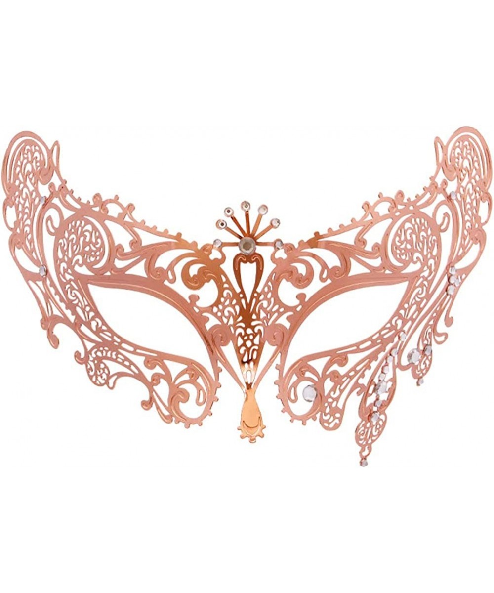 Masquerade Mask Metal Lace Mask with diamond for Dance Party for Girls Women Party Supplies $20.82 Kids' Dress-Up Accessories