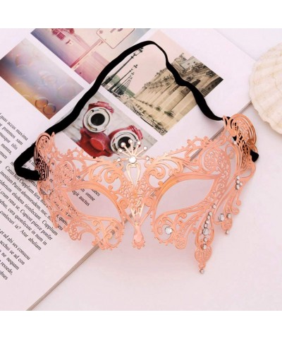 Masquerade Mask Metal Lace Mask with diamond for Dance Party for Girls Women Party Supplies $20.82 Kids' Dress-Up Accessories