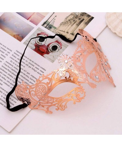 Masquerade Mask Metal Lace Mask with diamond for Dance Party for Girls Women Party Supplies $20.82 Kids' Dress-Up Accessories