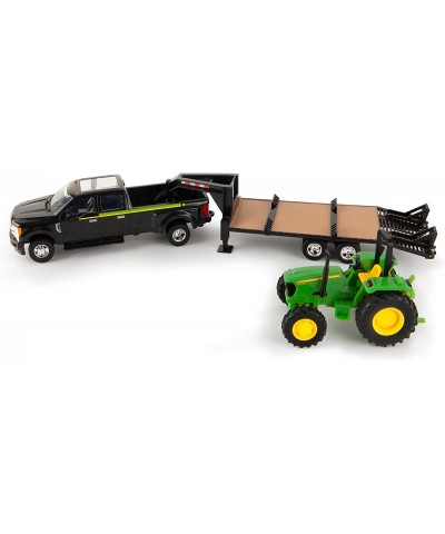 ERTL 1:32 Scale Ford F350 Pickup and Tractor Set — Includes John Deere Tractor Ford F350 Pickup and Gooseneck Trailer — 17.25...