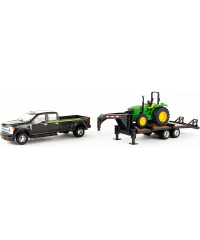 ERTL 1:32 Scale Ford F350 Pickup and Tractor Set — Includes John Deere Tractor Ford F350 Pickup and Gooseneck Trailer — 17.25...