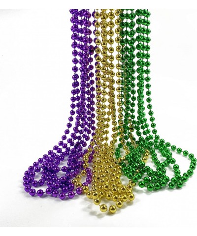 Mardi Gras Beads Necklace 12pcs Mardi Gras Bead Necklaces 33" Inch Purple Gold Green for Mardi Gras Party Disco Saint Patrick...