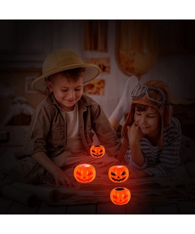 Halloween Toys 12 Packas Pumpkin Toys LED Glowing Ghost Relieve Stress Fidget Toys Pumpkin Stress Ball Halloween Party Favors...