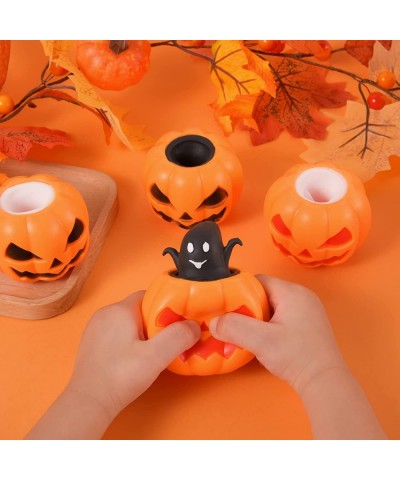 Halloween Toys 12 Packas Pumpkin Toys LED Glowing Ghost Relieve Stress Fidget Toys Pumpkin Stress Ball Halloween Party Favors...