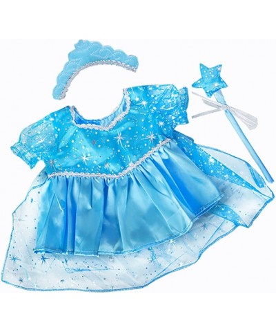 Blue Snow Princess Dress Like Frozen ELSA Teddy Bear Outfit Clothes with Wand and Tiara FITS 15" 16" fits Build a Bear $34.46...