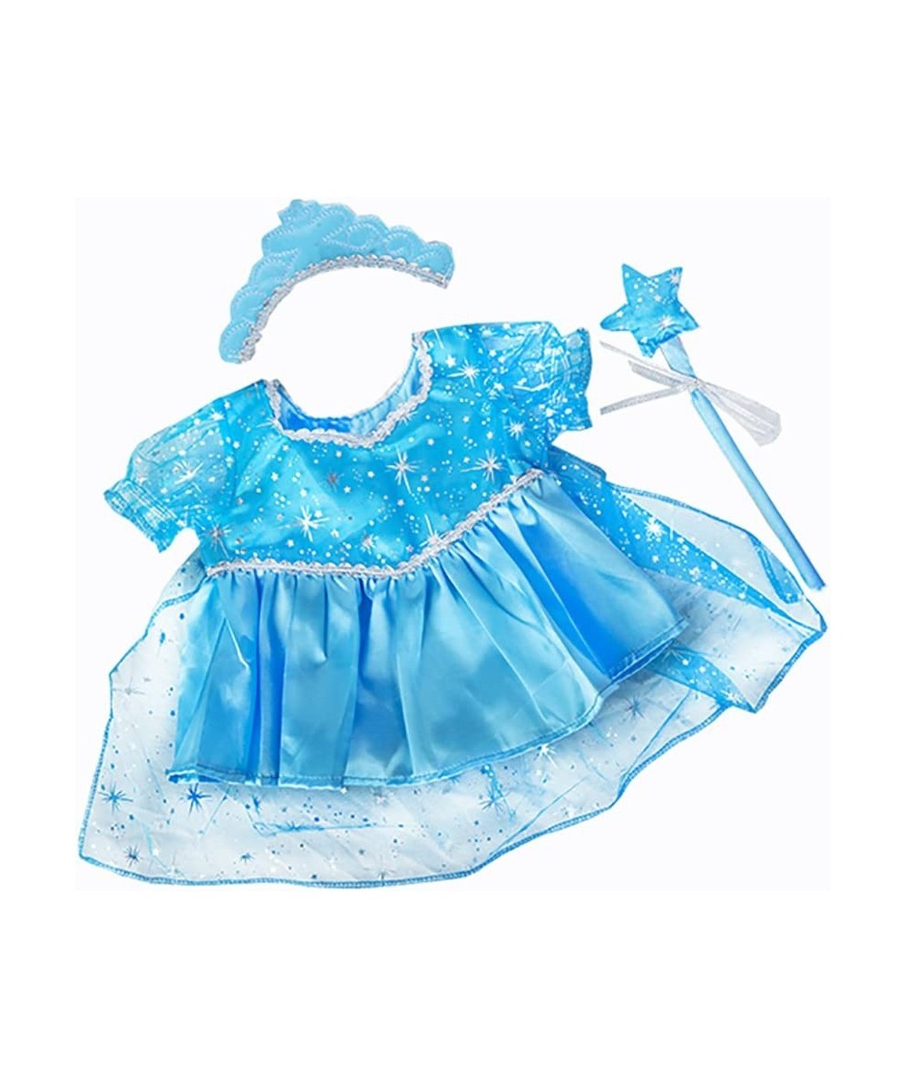 Blue Snow Princess Dress Like Frozen ELSA Teddy Bear Outfit Clothes with Wand and Tiara FITS 15" 16" fits Build a Bear $34.46...