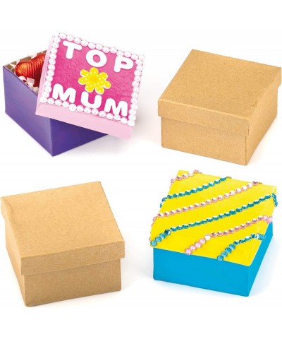 Box for Kids to Paint Decorate and Personalise for Arts and Crafts Activities (Pack of 6) 75mm x 75mm Brown $96.38 Kids' Draw...