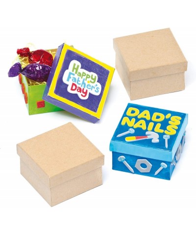 Box for Kids to Paint Decorate and Personalise for Arts and Crafts Activities (Pack of 6) 75mm x 75mm Brown $96.38 Kids' Draw...