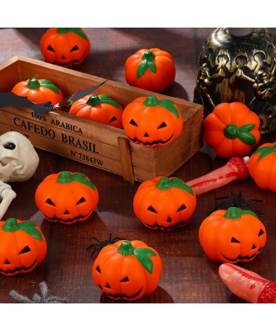 8 Pieces Halloween Pumpkin Stress Balls Slow Rising Stress Relief Balls Mini Foam Stress Ball for Teens and Adults Anxiety St...