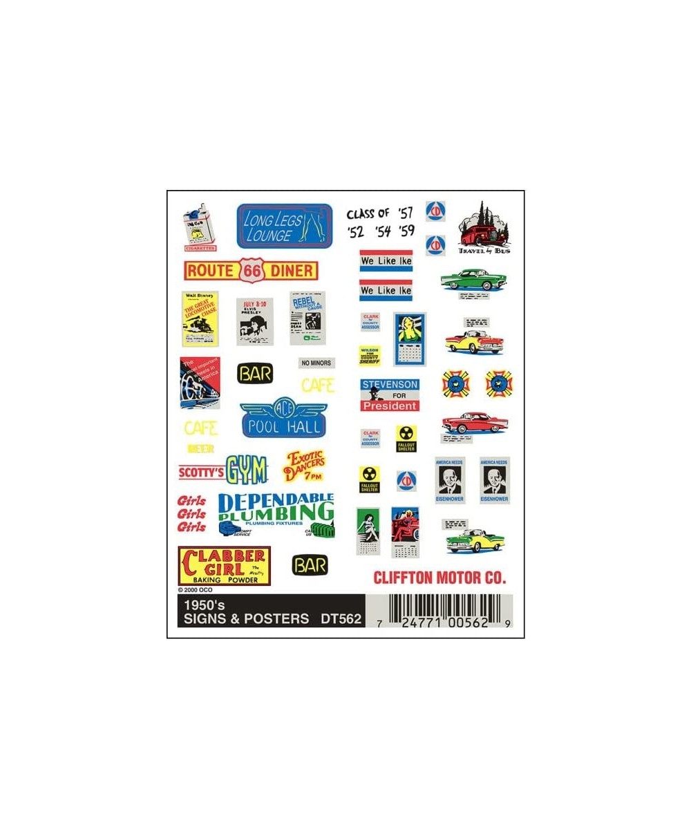 1950's Signs & Posters Dry Transfer Decals Woodland Scenics $19.14 Toy Vehicle Playsets