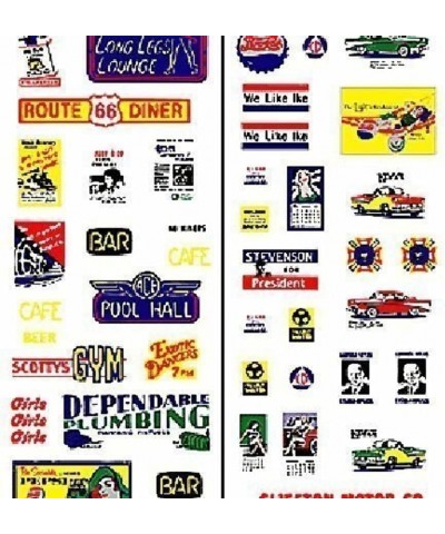 1950's Signs & Posters Dry Transfer Decals Woodland Scenics $19.14 Toy Vehicle Playsets