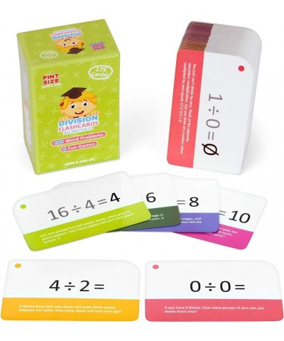 Division Math Flash Cards with Word Problems Includes 175 Self-Checking Cards All Facts 0-12 for Early Grade Teaching $23.55 ...