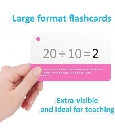 Division Math Flash Cards with Word Problems Includes 175 Self-Checking Cards All Facts 0-12 for Early Grade Teaching $23.55 ...