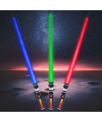 Lightup Saber 3 Packs 3 Colors LED Light Sword with Sound (Motion Sensitive) Extendable and Realistic Handle FX Lightup Saber...