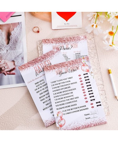 220 Pieces Bridal Shower Games Supplies 5 Sets (40 Cards Each) Wedding Games Cards and 20 Pieces Pencils Printed Words Editab...