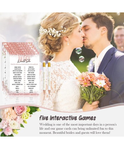 220 Pieces Bridal Shower Games Supplies 5 Sets (40 Cards Each) Wedding Games Cards and 20 Pieces Pencils Printed Words Editab...