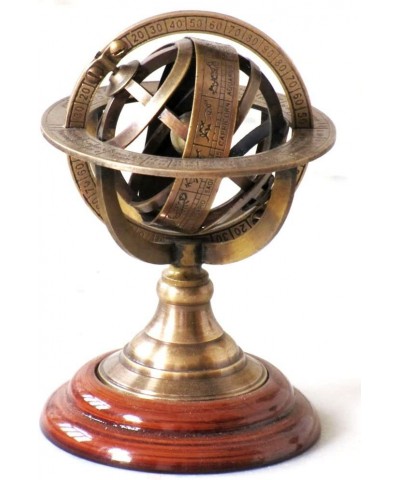 Nautical Collectible Home Decor Table Top 5" Zodiac Sphere Globe Solid Brass Armillary Sphere $45.29 Geographic Globes