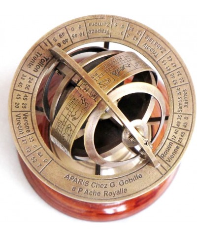 Nautical Collectible Home Decor Table Top 5" Zodiac Sphere Globe Solid Brass Armillary Sphere $45.29 Geographic Globes