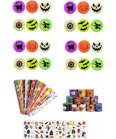 54 PCS Halloween Party Gift Supply Treat Bags Gifts Fillers Classroom Prizes School Game include 24PCS Halloween Glow 24PCS H...