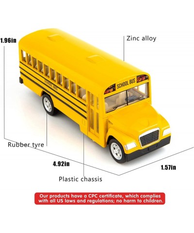 Diecast Yellow School Bus Toy Cars for Kids - 5 Inch Pull Back Car with Opening Doors and Rubber Tires $22.73 Kids' Play Buses