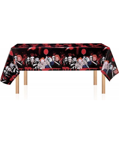 3 pcs Horror Movie Character Tablecloth for Halloween Scream Party Decorations Scary Bloody Tablecloth Size 108 ×54in for Hal...