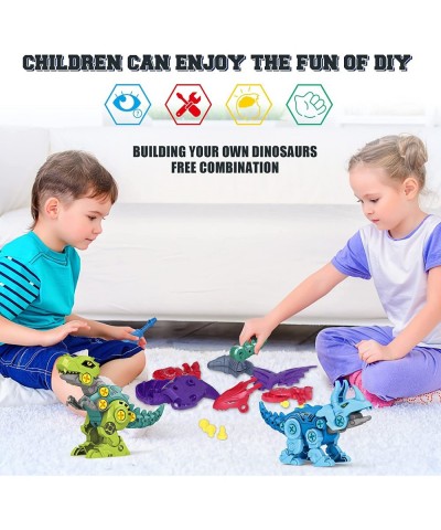 Dinosaur Toys for 3 4 5 6 7 8 Year Old Boys Girls 5 in 1 Take Apart Dinosaur Toys for Kids Learning Educational Building Cons...