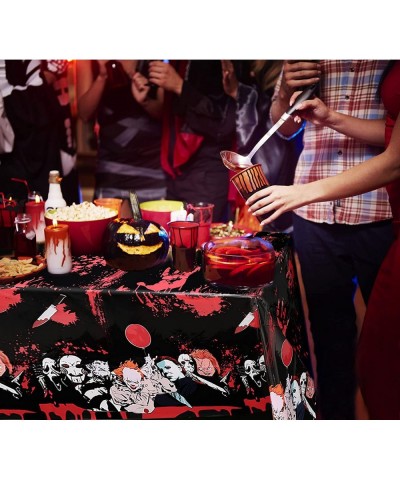 3 pcs Horror Movie Character Tablecloth for Halloween Scream Party Decorations Scary Bloody Tablecloth Size 108 ×54in for Hal...