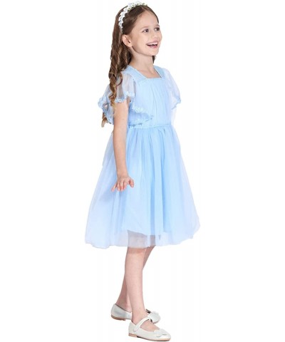 Flower Girl Maxi Dress Princess Lace Tulle Photo Gowns Wedding Party Dress $33.40 Kids' Costumes