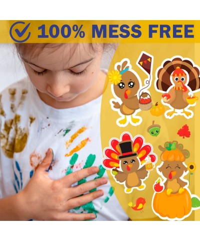 Turkey Stickers Thanksgiving Party Activities for Kids- 36 Face Stickers Sheets Set Make a Turkey Game. DIY Thanksgiving Craf...