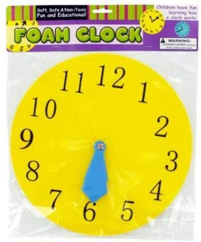 Early Learning Skills Back to School Telling Time Foam Analog Clock - 9 Inches Diameter $15.59 Early Development & Activity Toys