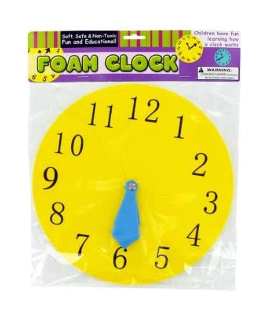 Early Learning Skills Back to School Telling Time Foam Analog Clock - 9 Inches Diameter $15.59 Early Development & Activity Toys