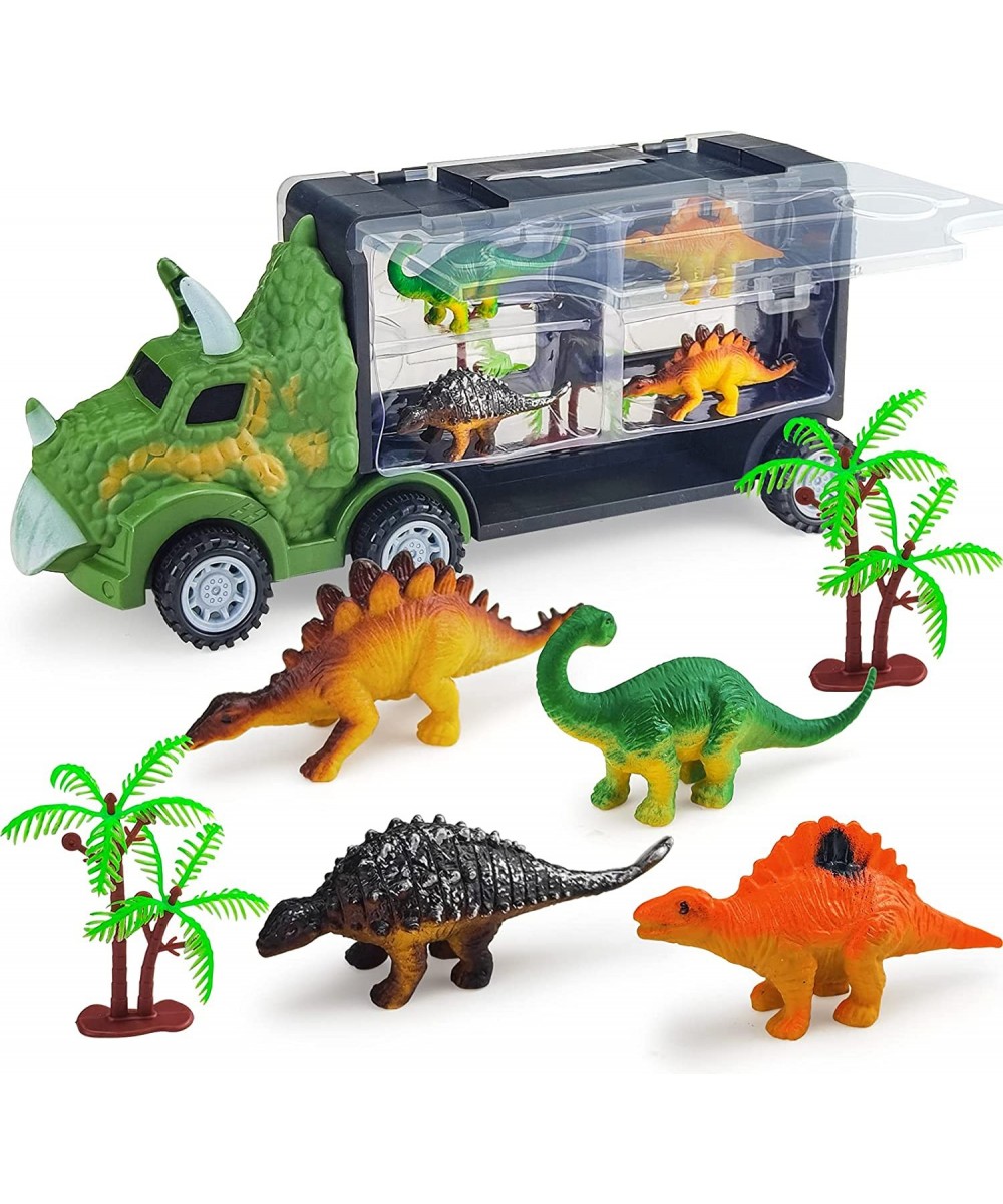 Dinosaur Toys for Kids 3-5 7 in 1 Dinosaur Truck Carrier Toy Set Dinosaur Toys for Kids 5-7 Dino Trucks with Dinosaurs Figure...