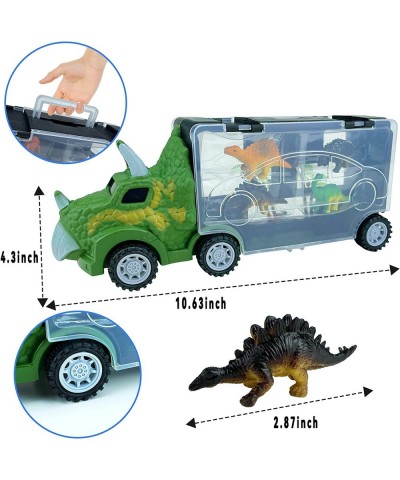 Dinosaur Toys for Kids 3-5 7 in 1 Dinosaur Truck Carrier Toy Set Dinosaur Toys for Kids 5-7 Dino Trucks with Dinosaurs Figure...