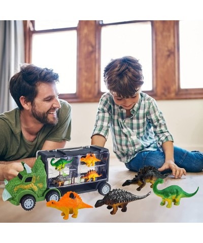 Dinosaur Toys for Kids 3-5 7 in 1 Dinosaur Truck Carrier Toy Set Dinosaur Toys for Kids 5-7 Dino Trucks with Dinosaurs Figure...