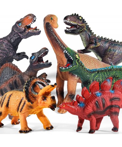 7 Pieces Dinosaur Toys for Kids Boys Toddlers 3-5 5-7 11" Large Soft T-Rex Triceratops Dinosaur Toys for Kids Boys Perfect Di...