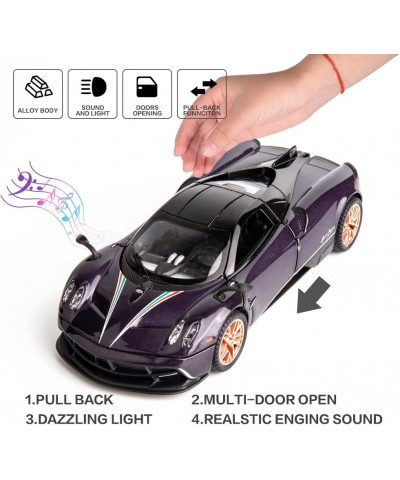 1/32 Model Car Pagani Huayra Dinastia Alloy Diecast Toy Car Pull Back Supercar with Light and Sound Toy Vehicle for Boys Kids...